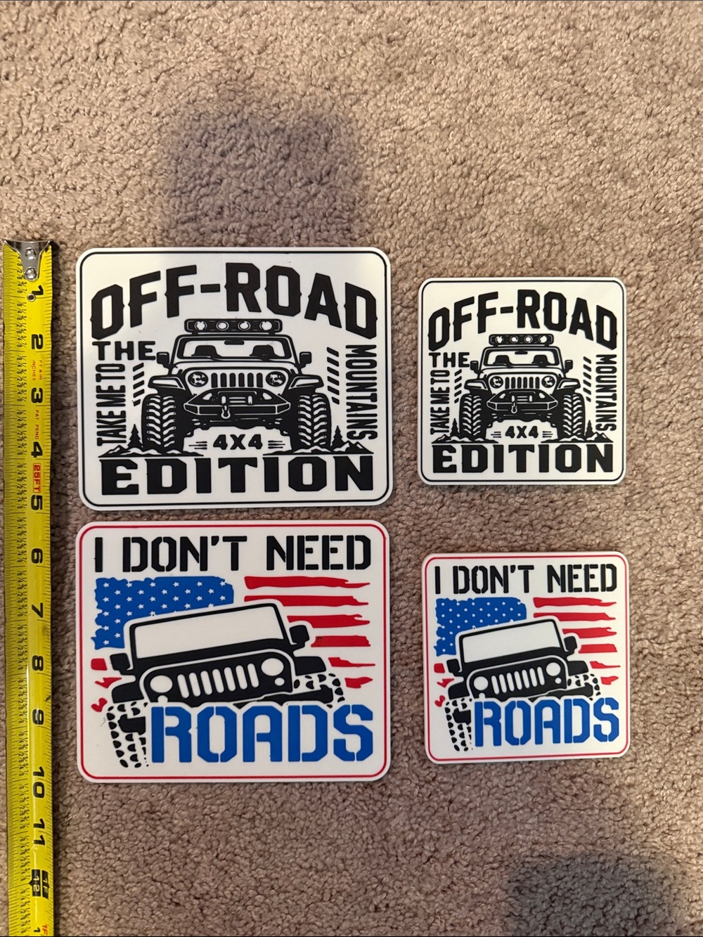 Off-Road Edition 4x4 3D printed sign and coaster  - Black and Red/Blue - Picture 7 of 7